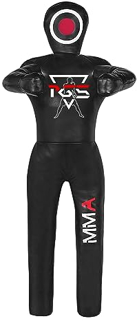 PGS Leder Grappling Dummy für Judo Karate Jiu-Jitsu Kampfsport Boxsack für Wrestling Training ohne Ständer und Haken zum Aufhängen - UNGEFÜLLT (6FT - 70)