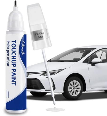 Ice Cap/Super White(040) Touch Up Paint for Toyota-Exact Match–Chips and Nicks Car Paint Scratch Repair Kit Automotive Paint Pen for Avalon/RAV4/Camry/Corolla/Highlander/Prius/Sequoia/Sienna/Tacoma