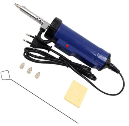 SEWOART Bomba Desoldadora Eléctrica Herramienta Desoldadora Portátil 3 Boquillas Incluidas para Diy