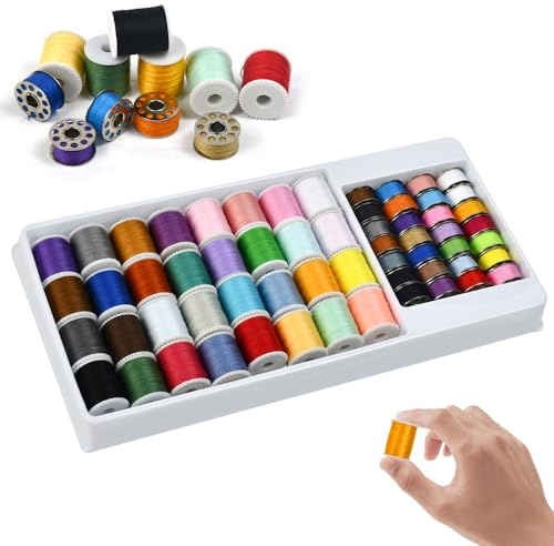 YBCCBY 60 Color Sewing Thread Set, Spool Polyester Thread Kit DIY Embroidery Thread Assortment Polyester Sewing Threads Sewing Bobbins Travel Kit for Sewing Machine for Hand and Machine Sewing