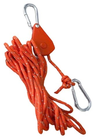 Sionhiuo Rope Guy Ropes Ratchet Pulley System - Heavy-Duty Adjustable Ratchet for Truck Load Securing