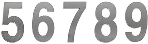 5PCS 75mm Length Mailbox Numbers, Num 5/6/7/8/9, Stainless Steel Adhesive House Numbers For Door Plaques Address Mailbox Apartment Hotel Courtyard