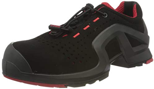 Uvex 8519244, 1 8519244-Zapatos de Seguridad S1P Tamaño Negro, Rojo, 1 par Hombres, 44 EU