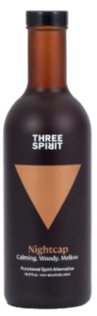 Three Spirit Non-Alcoholic Alternative Spirit - The Nightcap, 50cl | Alt-Whisky | Unwind & Chillout with Adaptogens, Valerian, Hops & Lemon Balm | Award Winning Active Botanical Gluten Free & Vegan