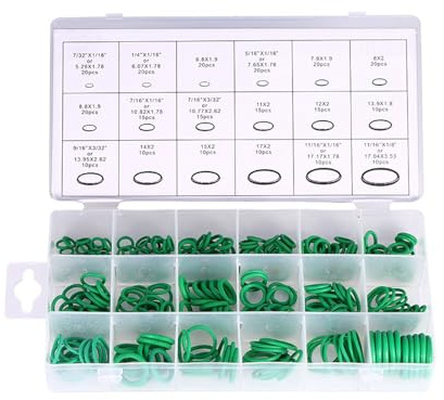 Set Gummi-O-Ring, 18 Größen 270 Stück Auto-LKW-Ersatz-Klimaanlage Grüne O-Ring-Werkzeuge