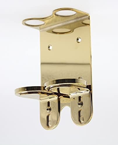 WALL MOUNT 300ml DOUBLE DISPENSER GOLD CHROME HOLDER ideal for Sea Kelp Bottles