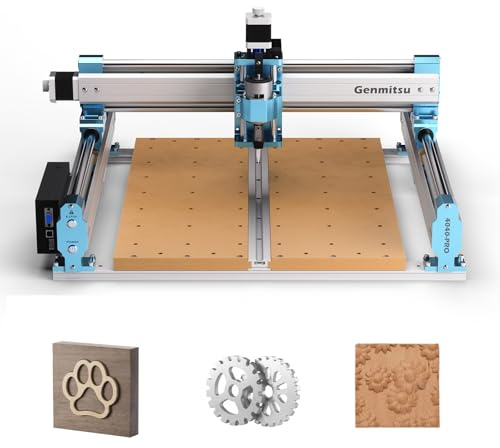 Genmitsu CNC Router Machine 4040-PRO for Metal Acrylic Cutting Milling, GRBL Control, Lead Screw Driven, 3 Axis Engraving, Working Area 15.7” x 15.7” x 3.1”