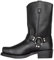 DJFOG Herren-Motorradstiefel mit quadratischer Zehenpartie, Westernstiefel zum Anziehen für Herren mit quadratischer Zehenpartie und seitlichem Reißverschluss,Schwarz,41
