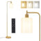 Litake Stehlampe Wohnzimmer Goldene,LED Stehleuchte mit Dimmbarem Licht von 2700K-6500K,Fernbedienung & Fußschalter, Modernes Design für Wohnzimmer Büro Studio