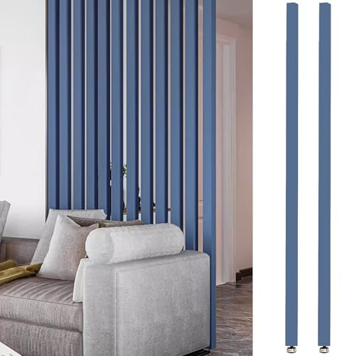 Generico Bastoncini di Supporto divisorio Listelli di Legno/palo per la Privacy della Stanza, Piedini Regolabili Recinzione di separazione per Appartamento Patio, divisorio Decorativo Senza Foratura