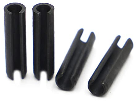 Perni a molla scanalati, Coppiglia elastica in acciaio nero, posizionamento cilindrico, tensione(8mm,M8 5pcs)