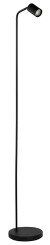 Eglo Lámpara de pie Rigomagno, iluminación de salón con foco giratorio, luz de metal negra, fuente de foco de lectura con casquillo GU10, 151 cm