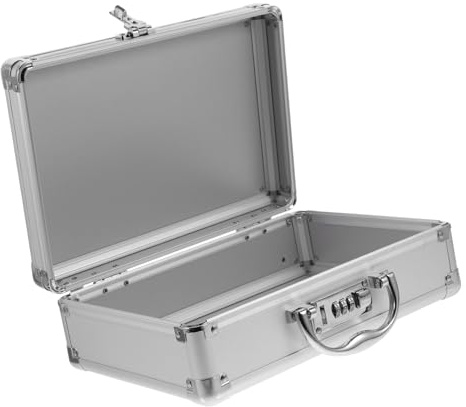 NIYANGLE Mallette à Outils Aluminium avec Code Boîte de Rangement Portable et Robuste Organisateur Multifonction avec Poignée pour Accessoires et Bijoux Valise de Transport Sécurisée