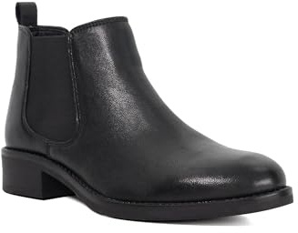 Dune London Ladies POLISHED Low-Cut Leather Chelsea Boots Size UK 6 Ankle Boots
