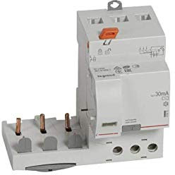 Bloc différentiel adaptable DX3 3P 400V~ - 63A - typeAC 30mA - pour disj 1 module/pôle