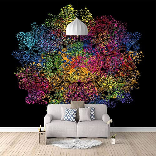 Papel Pintado Mural 3D Plantas Pintadas Con Motivos Florales. Murales De Pared De Fotos Pegatinas De Pared Autoadhesivas 3D Efecto Decoración Papel Tapiz Niños Niñas Para Dormit 350(ancho)x256(alto)cm