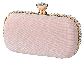 CORIOS Bolso de Fiesta Pequeña para Mujer Diamantes de Imitación Clutch Bolso de Fiesta Bolso de Boda Bolso de Hombro Elegante Bolsos Bandolera para Fiesta de Graduación Boda Banquete Rosa