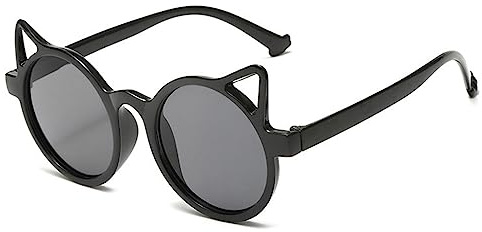 SEACALIFE Kids Sunglasses - Cute Round Sunglasses for Kids Party Supplies, Black