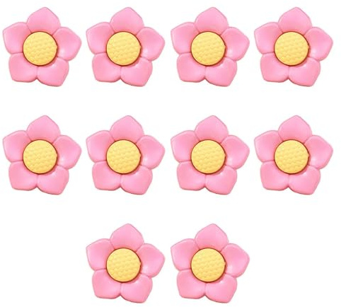 10 Stycken Plastknappar Knappar Barn, Barnknappar Babyknappar Blomknappar För Flickor Och Pojkar-Rosa-19mm