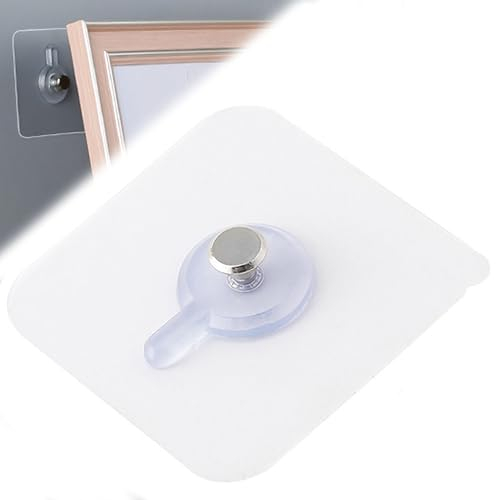 Oruiiju Lot de 24 Adhesif Accroche Tableau Sans Percer-Clous de Suspension Auto-adhésifs-Adhésif Crochets pour Accroche Cadres Photo, Miroir, Art Mural, Lumières Décoratives, Sans Trou(Transparent)