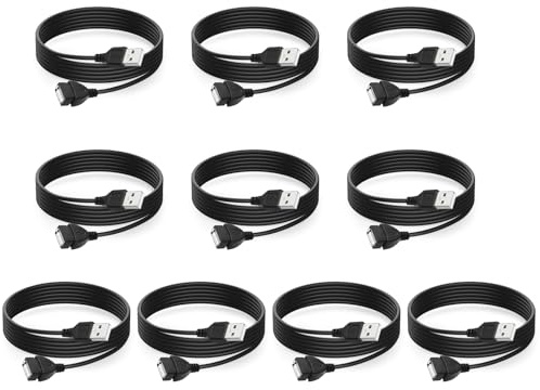 Smays USB Extension Cable 10-Pack Bulk, Male to Female, 5 ft USB-A 2.0 Extender Cord