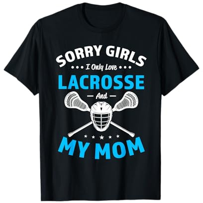 Lacrosse Boy Player Funny Lacrosse Joke Lacrosse Helmet T-Shirt