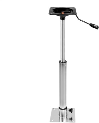 Vriusi Adjustable Boat Seat Pedestal, 360° Swivel, Stainless Steel, Deck Mount