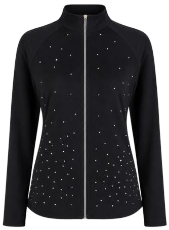 Kmarouse Chaqueta Patinaje Artístico Mujer Zip Strass Training Pista Hielo