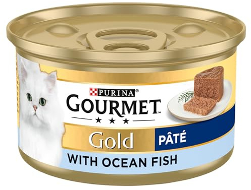 GOURMET Gold Pate Ocean Fish Wet Cat Food 85g (Pack of 12)