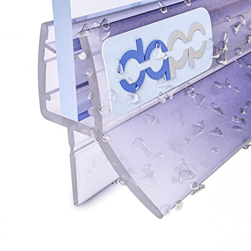 Duschdichtung 60cm – Dichtung für 6mm – 8mm Glastür Stärke – UK03 – Wasserablaufprofil Wasserabweisprofil – Duschabdichtung Duschwand – Ersatzteile für Duschkabine – Transparent