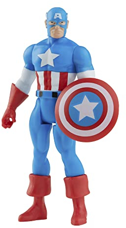 Marvel Hasbro Legends Series 9,5 cm große Retro 375 Collection Captain America Action-Figur