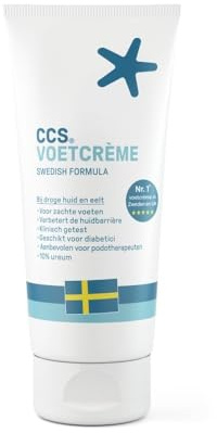 CCS Fotkräm, svensk formel för torr hud och callus, fuktgivande kräm för fötter och klackar, för mjuka fötter utan callus – 175 ml