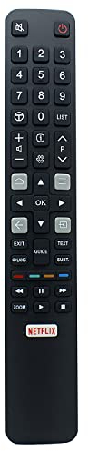 Azwok Telecomando RC802N YUI4 per TCL TV U55C7006 U65X9006 U75C7006 U55P6046 U60P6046 U49P6046 U43P6046 U65S990