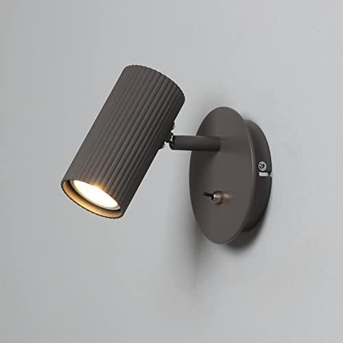 DAWALIGHT Wall Lamps GU10 LED 5W 3000K Warm White Adjustable Wall Spot Lights for Living Room Bedroom Corridor Reading Room Stairs Hotel Coffee Shop Restaurant Aluminum, Grey