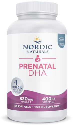 Nordic Naturals, Prenatal DHA, 180 glutenfreie Softgels, 830mg DHA je Dosis, Sojafrei, GMO frei, Geschmacksneutral