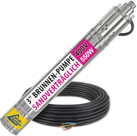Sandkompatibel 3 tum djup brunnspump SCREW-STAR 550-4-400V skruvpump brunnspump trädgårdspump rörpump hushållsvattenverk borrhålspump för nyinstallerad