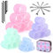 BELICOO 37 Stück Lockenwickler Locken Set, 4 Größen 60mm 48mm 36mm 25mm Hair Rollers mit Haar Klammer DIY Locken Lockenwickler Große Locken für Lange Mittlere Kurz Haar(4 Farben)