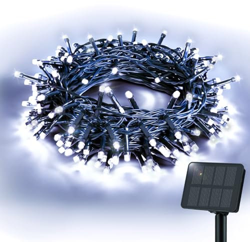 Etopgo Solar String Lights Outdoor, 16FT 50LED Solar fairy lights waterproof 8 Modes Solar Powered Garden Decorative Lights for Tree,Patio, Garden,Yard,Home,Wedding,Party