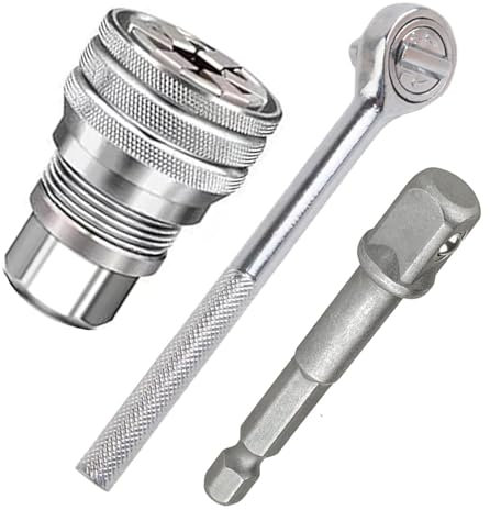 Oiieco 3 Pcs Universal Socket Wrench Set with 3/8 Drive Ratchet & Extension, Adjustable 10-19mm Magic Socket, Multi-Function Spanner for DIY, Automotive and Home Repair