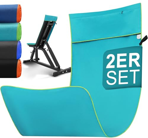 Jokisa 2 Piezas Toalla Microfibra, Absorbente y de Secado Rápido, Ultraligera, Ideal para Gym, Viaje, Deporte, Playa, Camping, Yoga y Sauna (Azul Pavo Real)