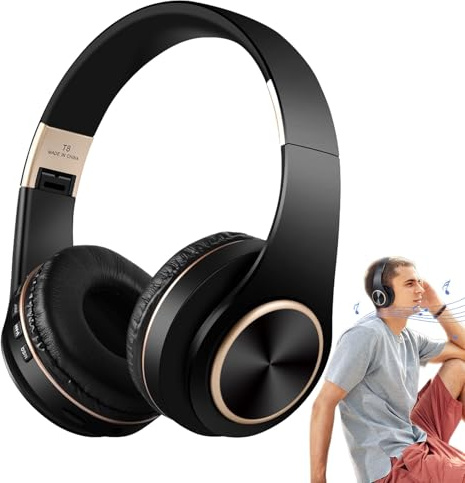 Cuffie con cancellazione del rumore, auricolari ricaricabili con microfono, stereo con cancellazione del rumore | sovraurali per giocare, vita quotidiana e ascoltare musica