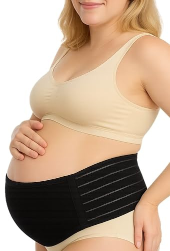 Innovaland Graviditetsbälte - en storlek passar alla - bekväm - magband - postpartum - magband - gåva - bäckenband - graviditetspresent - sänglakan - spännband
