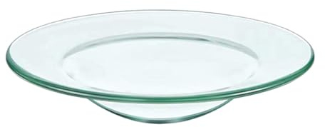 CORHAD Piatto in Vetro Scaldacera 12 Cm per Aromaterapia, Piastra Scalda-fragranze Multifunzione per Oli Essenziali e Fusione Cera, Accessorio Decorativo e Facile da Pulire per Uso