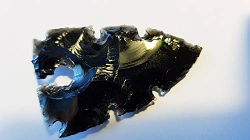 Punta de flecha Obsidian con entalladuras