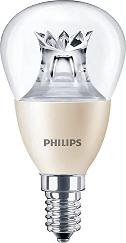 Philips E14 Small Edison Screw 2200-2700 k Flame 470 lm Master LED Dimmable Dim Tone Lustre Light Bulb, 6 W - Warm White