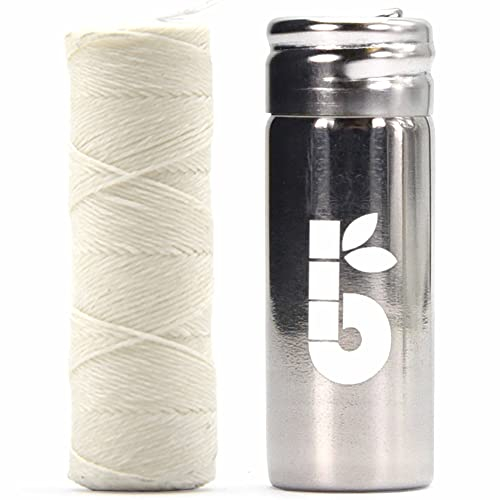 Bambaw Zahnseide Echte Seide und Zahnseide Spender | Zahnseide Gewachst | Plastikfreie Zahnseide | Floss Zahnseide | Zahnseide Bio | Bio-Zahnseide Gewachst | Zahnseide Ohne Plastik | 1x50 Meter Lang