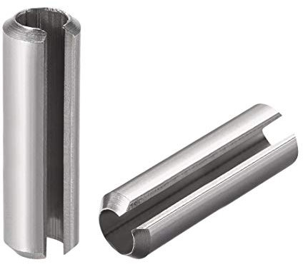 sourcing map Pin de resorte ranurado - M8 x 60 mm 304 de acero inoxidable con resorte dividido pasadores de pasador acabado liso, 5 unidades