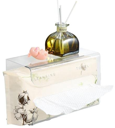 Rechteckige Kosmetiktücherbox Wandhalterung Serviettenhalter Taschentuchbox Abdeckung Für Badezimmer Wandmontierter Taschentuchspender Toilettenpapier Spender Ohne Bohren Für Auto, Zuhause (A)