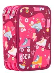 MILAN® Federmäppchen 3 Etagen mit Inhalt der Sonderserie Roller, Rosa