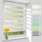 Homland Doppelrollo Klemmfix ohne Bohren B85 x H200 cm(Stoffbreite 80cm) Leinen, Duo Rollo, Rollo Klemmrollos lichtdurchlässig & verdunkelnd, Verstellbar Fensterrollo Sonnenschutz